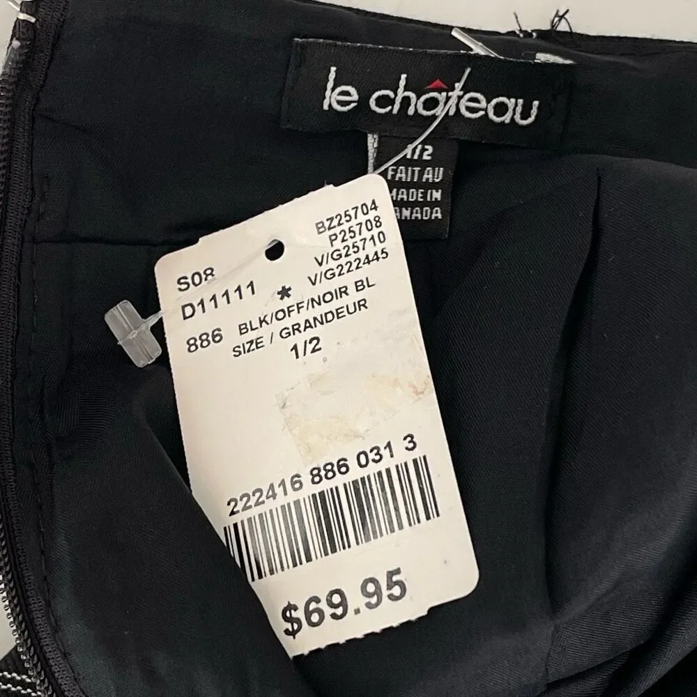 NWT Le Chateau Grid Check Pencil Skirt - 1/2